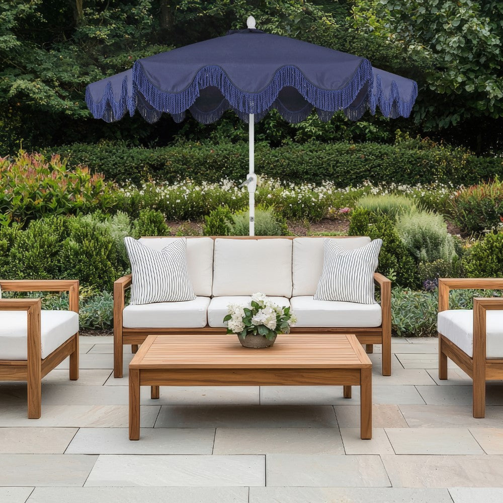 Gavin 9 ft. Classic Cottage Tassel Market Patio Umbrella