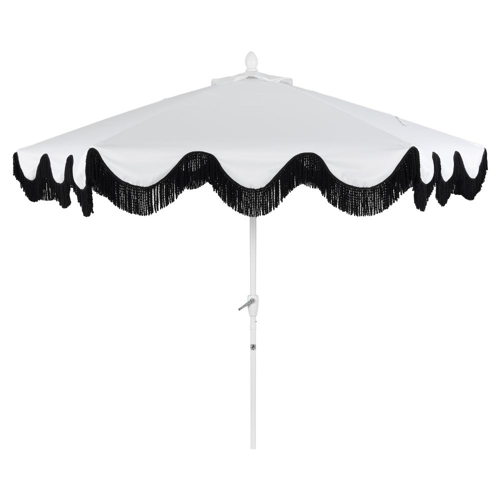 Gavin 9 ft. Classic Cottage Tassel Market Patio Umbrella