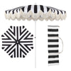 Black and White Stripe/Cream, White Pole
