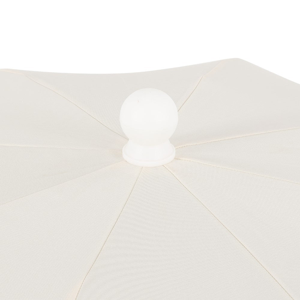 Terra 6.5 ft. Classic MidCentury Scalloped Fringe Market Beach Umbrella