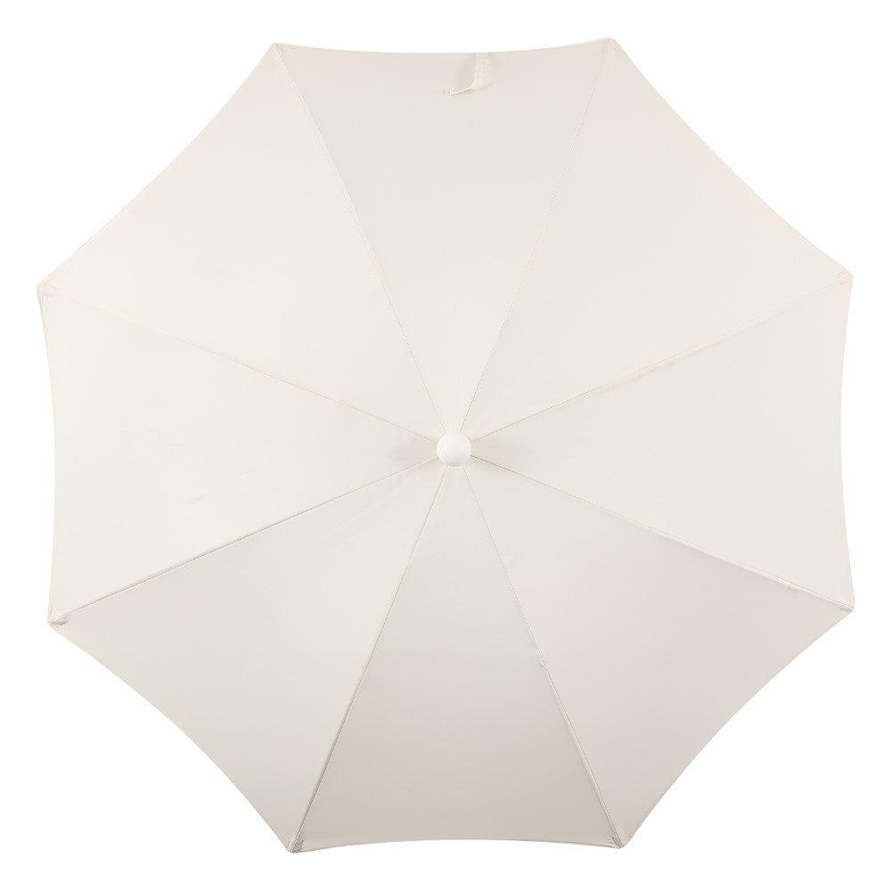Terra 6.5 ft. Classic MidCentury Scalloped Fringe Market Beach Umbrella