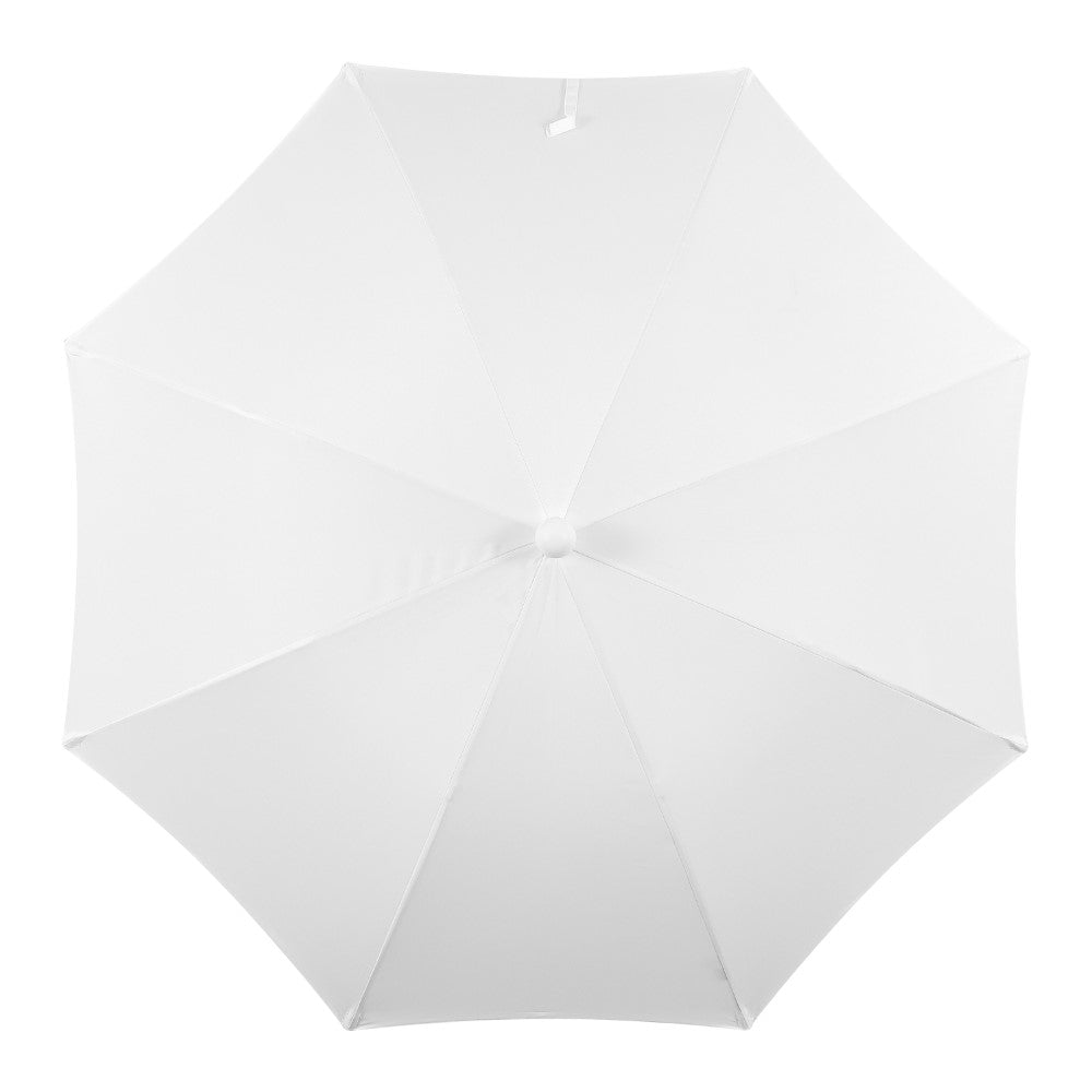 Terra 6.5 ft. Classic MidCentury Scalloped Fringe Market Beach Umbrella