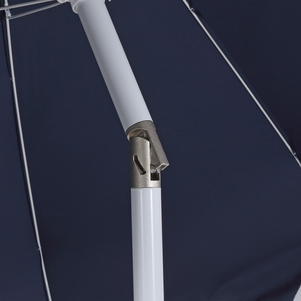 Recliner 8 ft. Classic Bohemian Fringe Pagoda Market Patio Umbrella with Auto-Tilt Crank Wind Vent and UV Protection