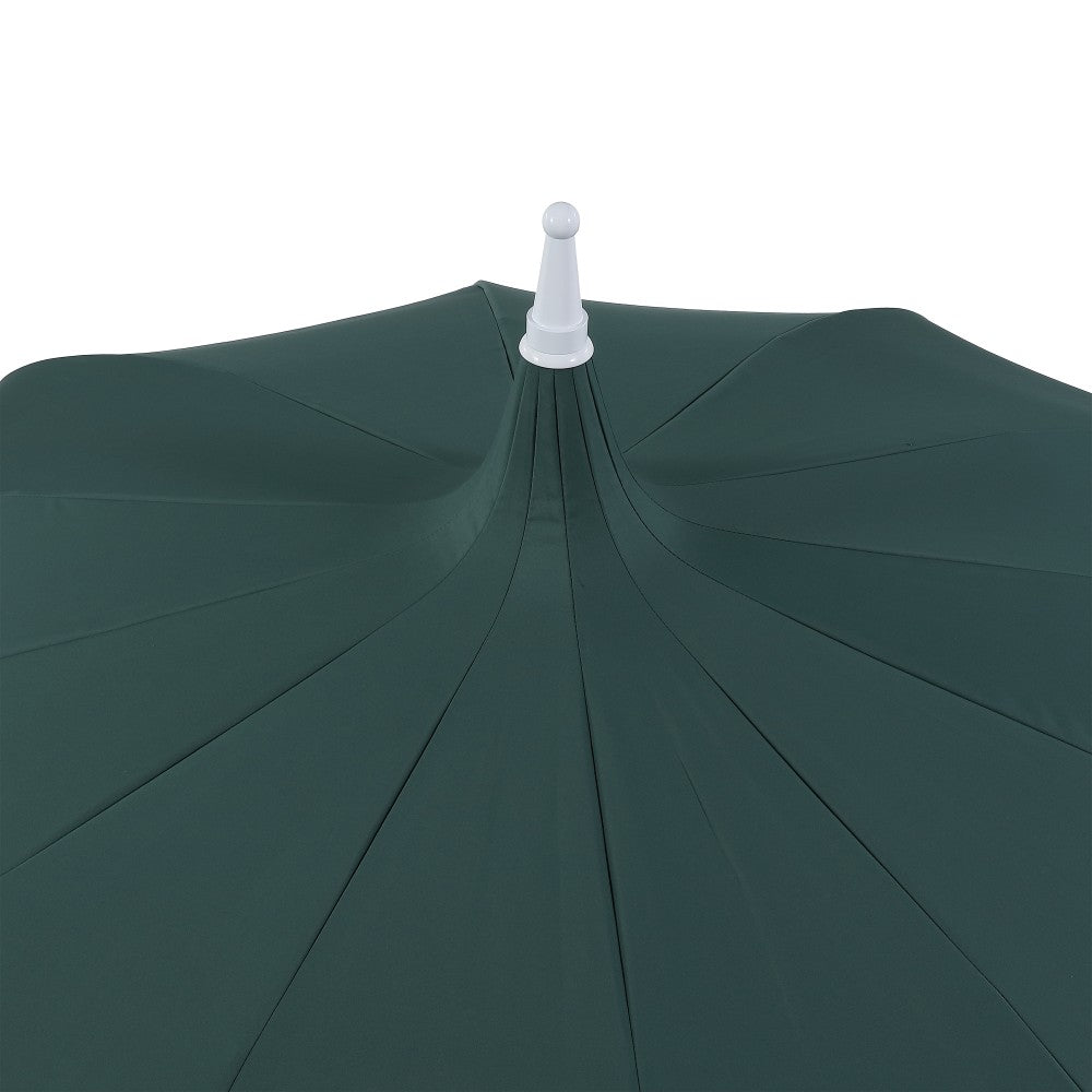 Recliner 8 ft. Classic Bohemian Fringe Pagoda Market Patio Umbrella with Auto-Tilt Crank Wind Vent and UV Protection