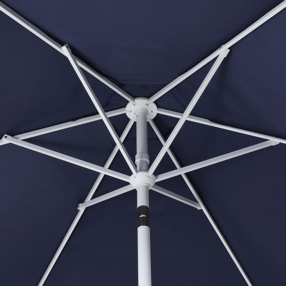 Oakhaven 9 ft. Bohemian Coastal Lotus Scallop Market Patio Umbrella with Auto-Tilt Crank Wind Vent and UV Protection