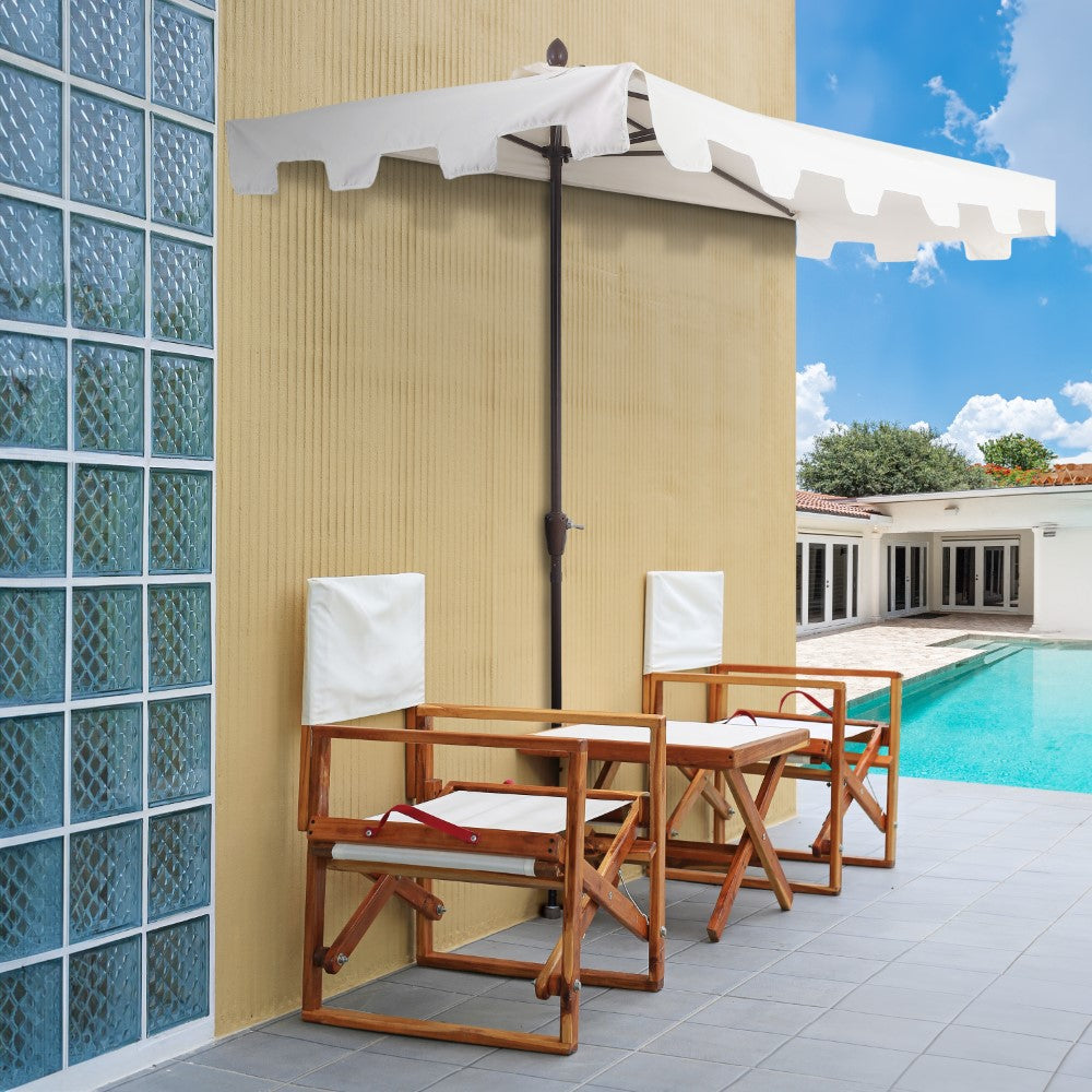 Ditto 9 ft. Classic MidCentury Rectangular Half Market Patio Umbrella