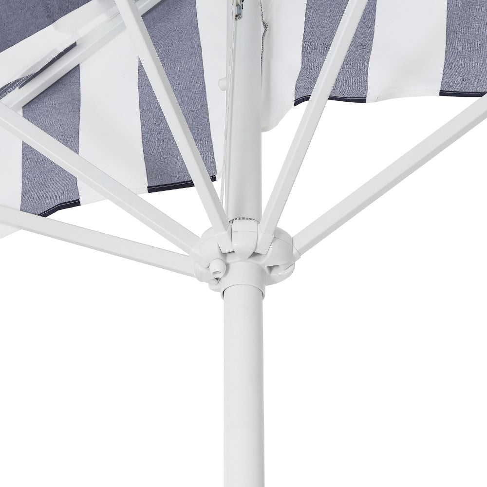 Looney 9 ft. Designer Classic Scalloped Fringe Half Market Patio Umbrella