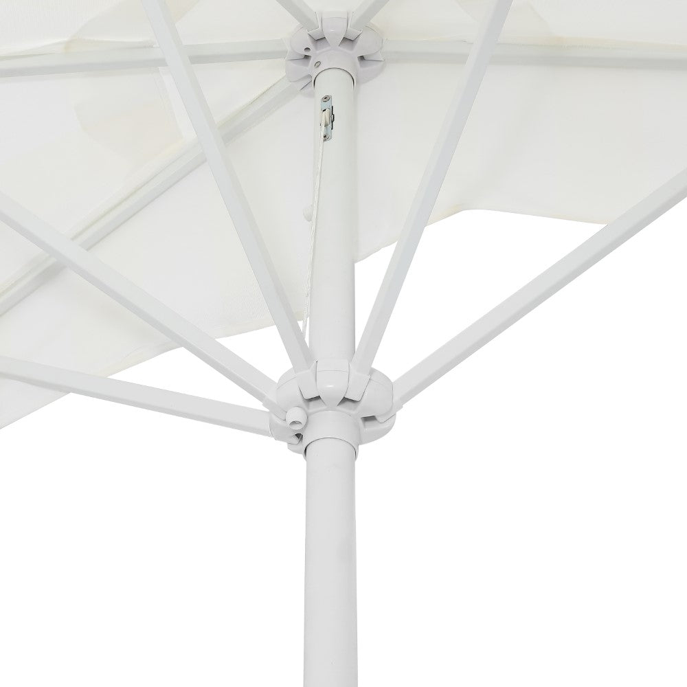 Looney 9 ft. Designer Classic Scalloped Fringe Half Market Patio Umbrella