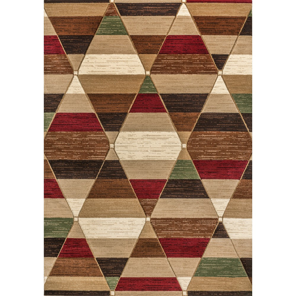 Unique Retro Diamonds Geometric Area Rug