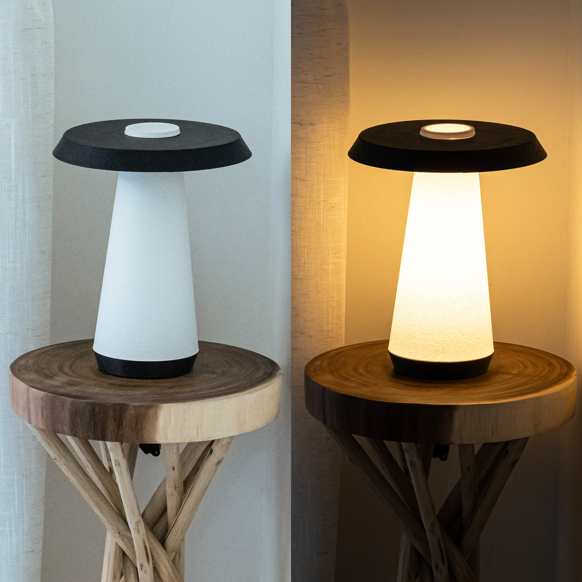 Nordic 12.25" Mid-Century Minimalist Plant-Based PLA 3D Printed Dimmable LED Table Lamp