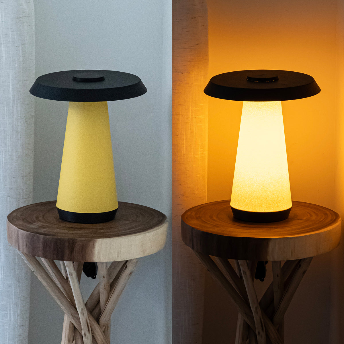 Nordic 12.25" Mid-Century Minimalist Plant-Based PLA 3D Printed Dimmable LED Table Lamp