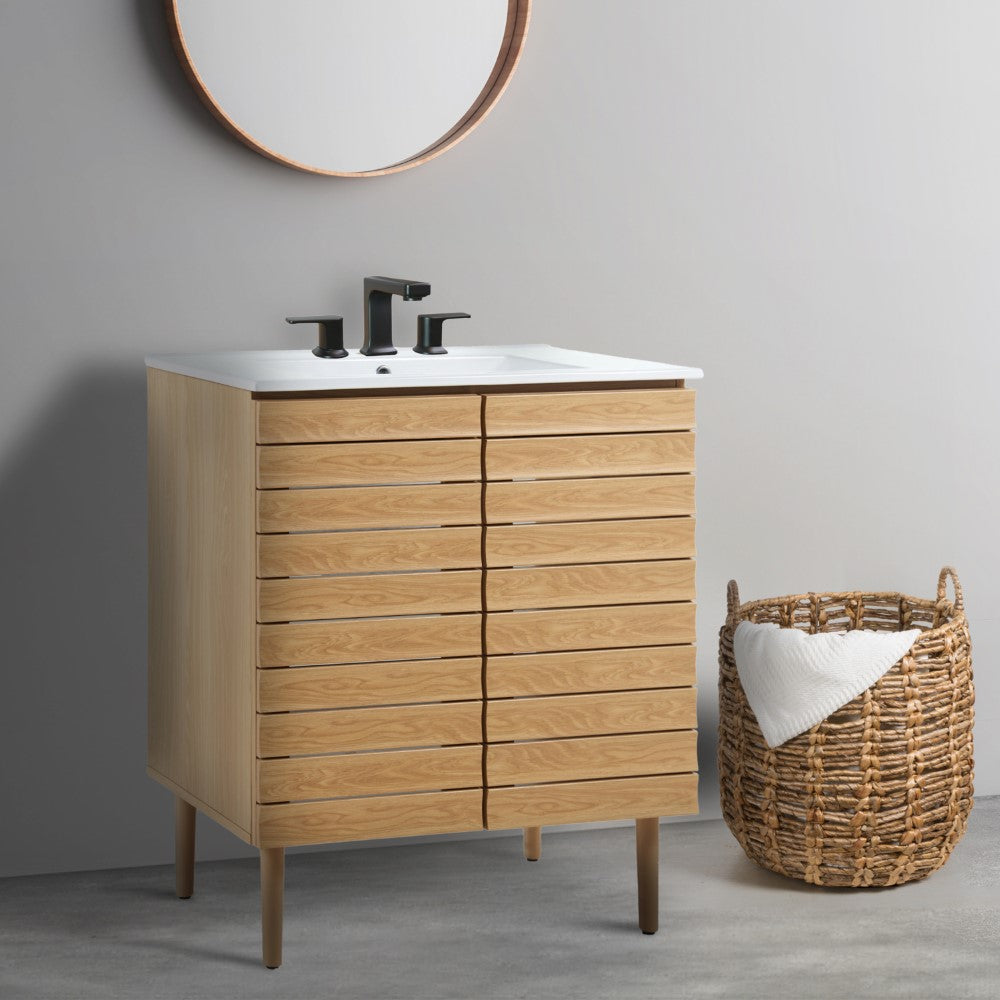 Daniel Modern 2-Shelf Bath Vanity Cabinet (Sink Basin not Included)
