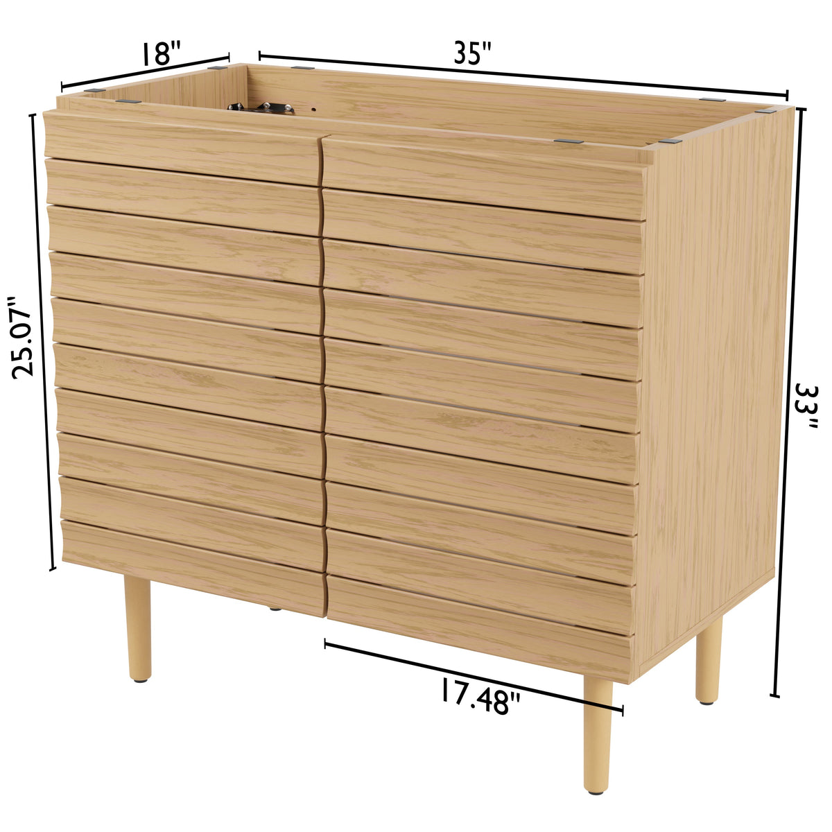 Daniel Modern 2-Shelf Bath Vanity Cabinet (Sink Basin not Included)
