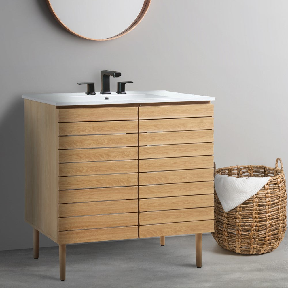 Daniel Modern 2-Shelf Bath Vanity Cabinet (Sink Basin not Included)