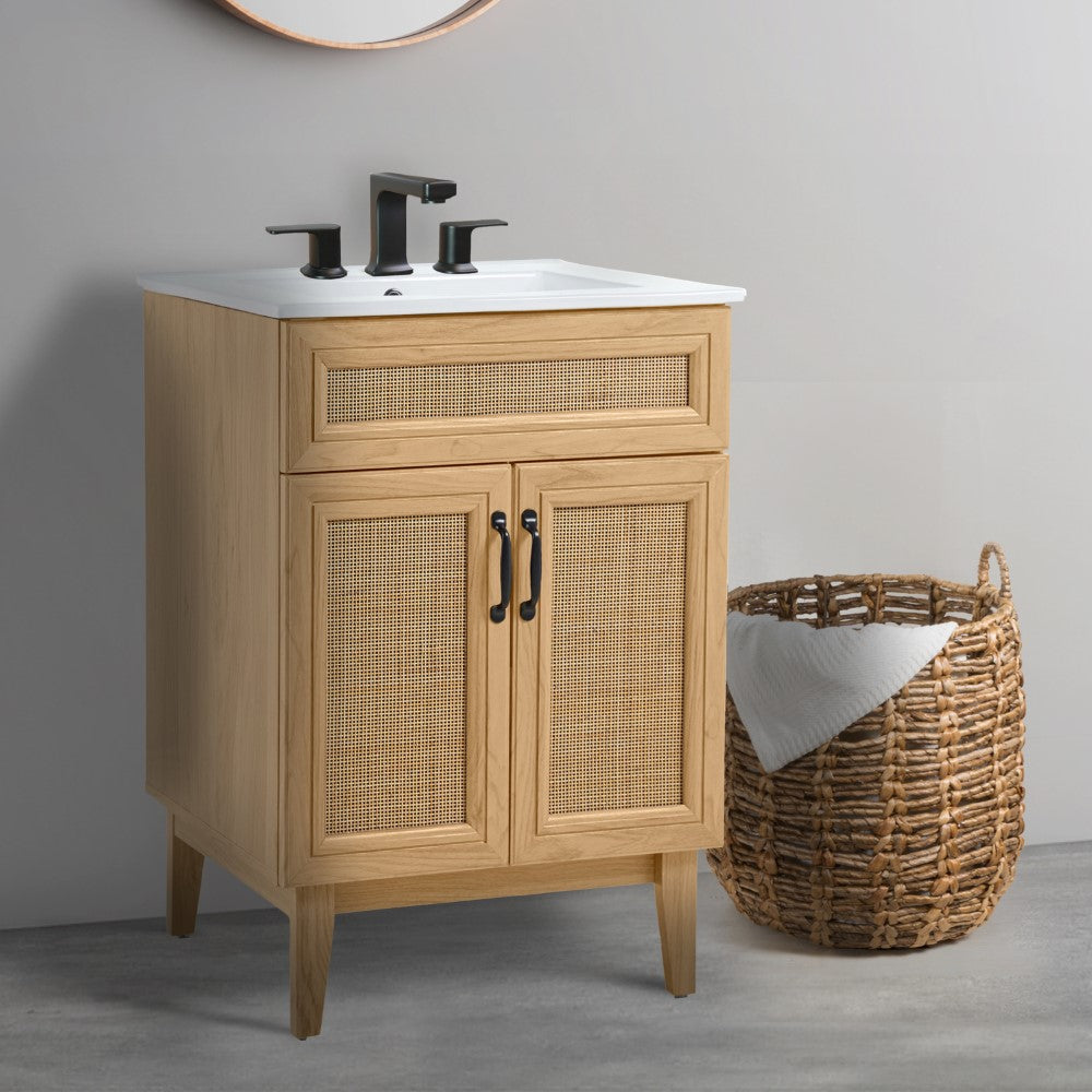 Redford Modern 2-Shelf Bath Vanity Cabinet (Sink Basin not Included)