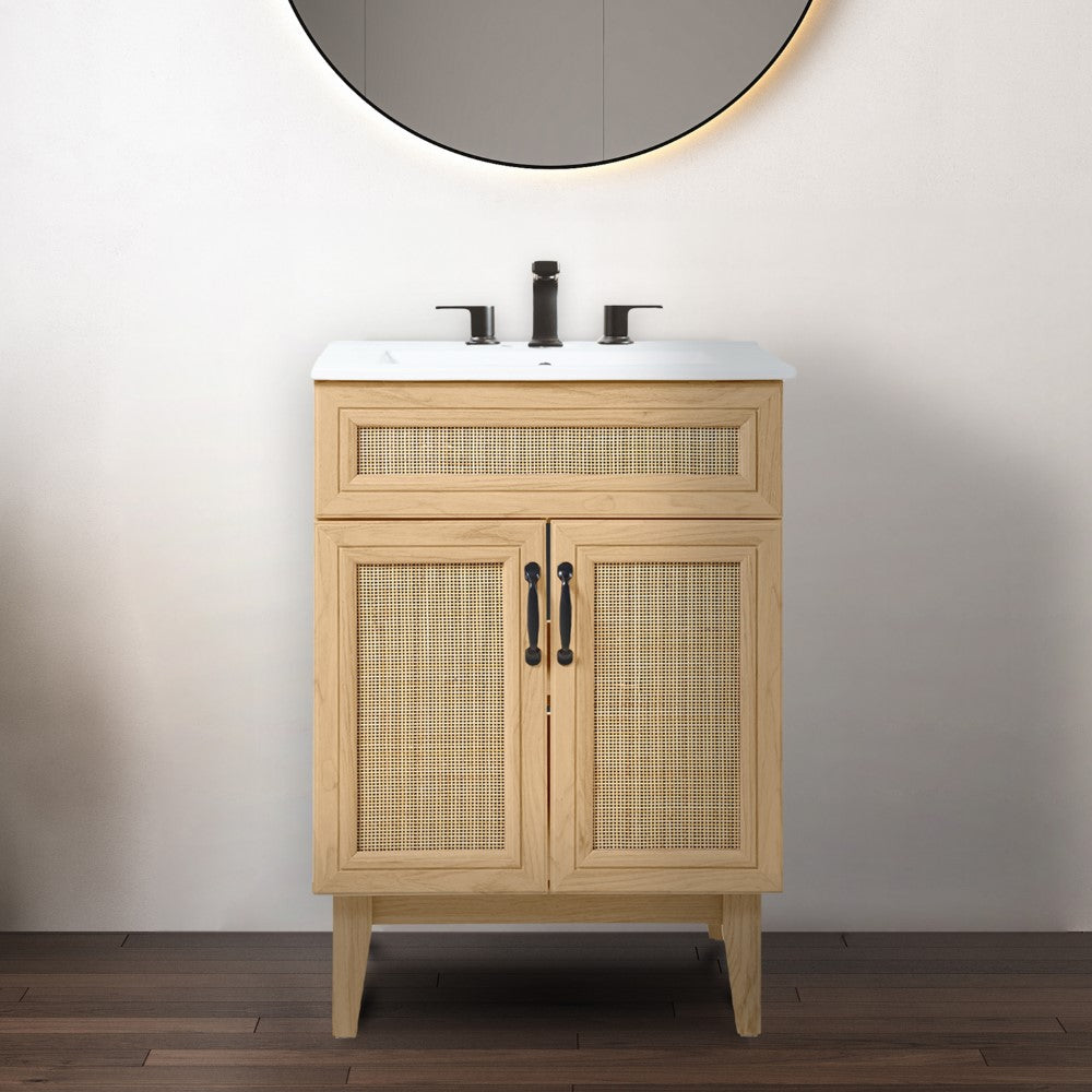 Redford Modern 2-Shelf Bath Vanity Cabinet (Sink Basin not Included)