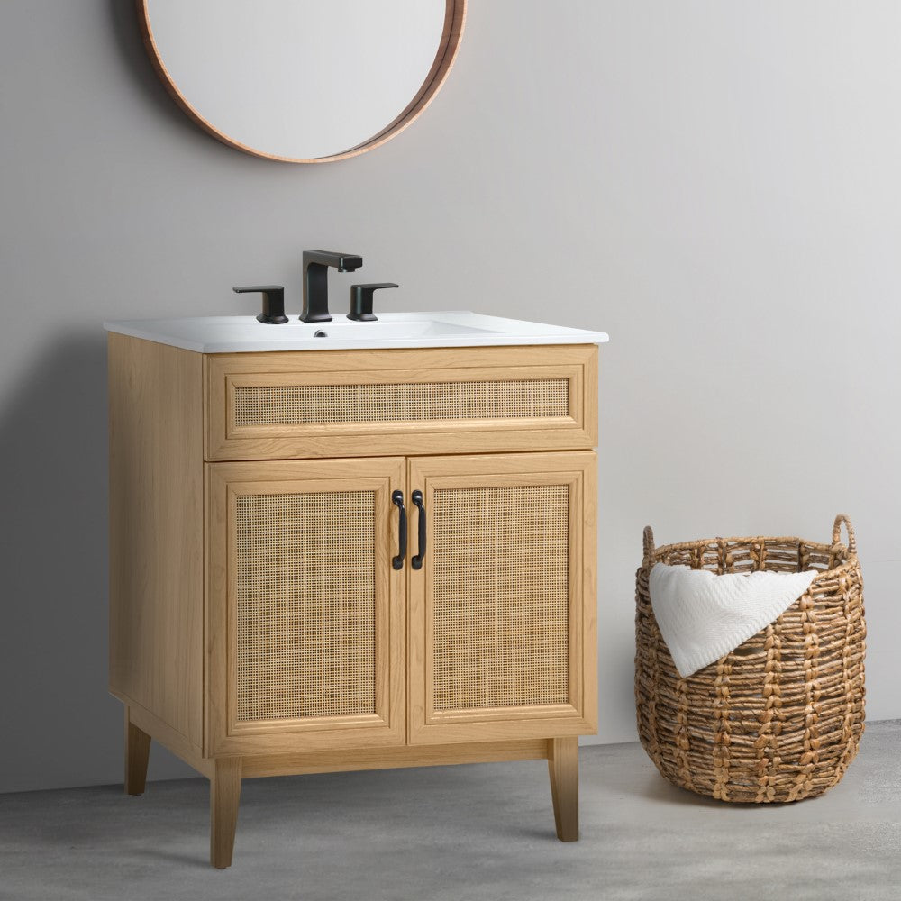 Redford Modern 2-Shelf Bath Vanity Cabinet (Sink Basin not Included)