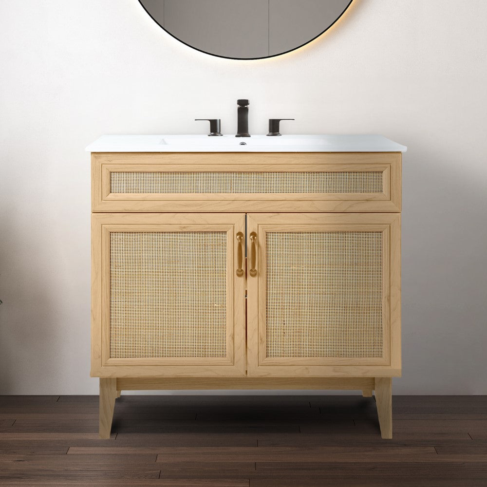 Redford Modern 2-Shelf Bath Vanity Cabinet (Sink Basin not Included)