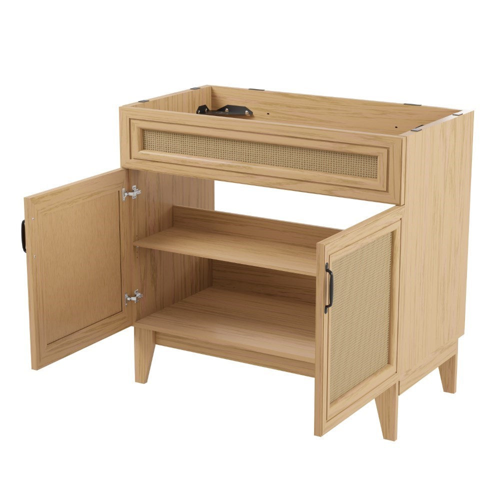 Redford Modern 2-Shelf Bath Vanity Cabinet (Sink Basin not Included)