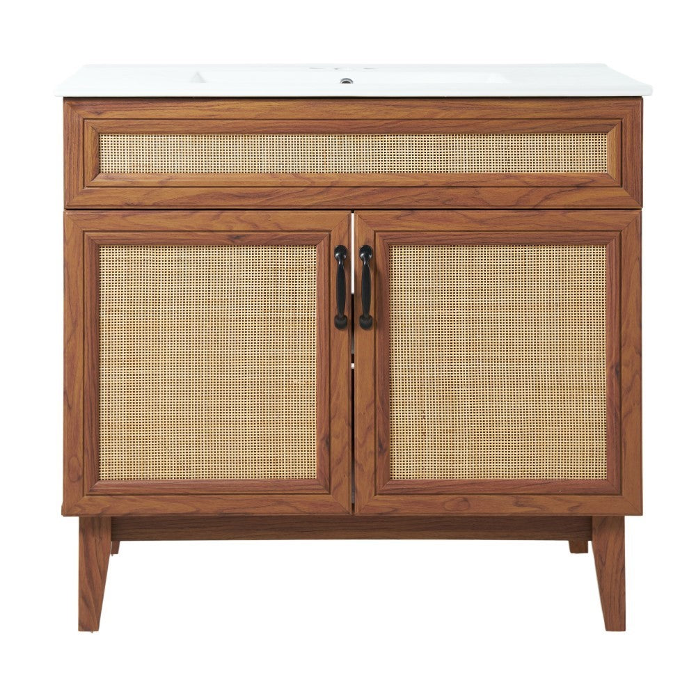 Redford Modern 2-Shelf Bath Vanity Cabinet (Sink Basin not Included)