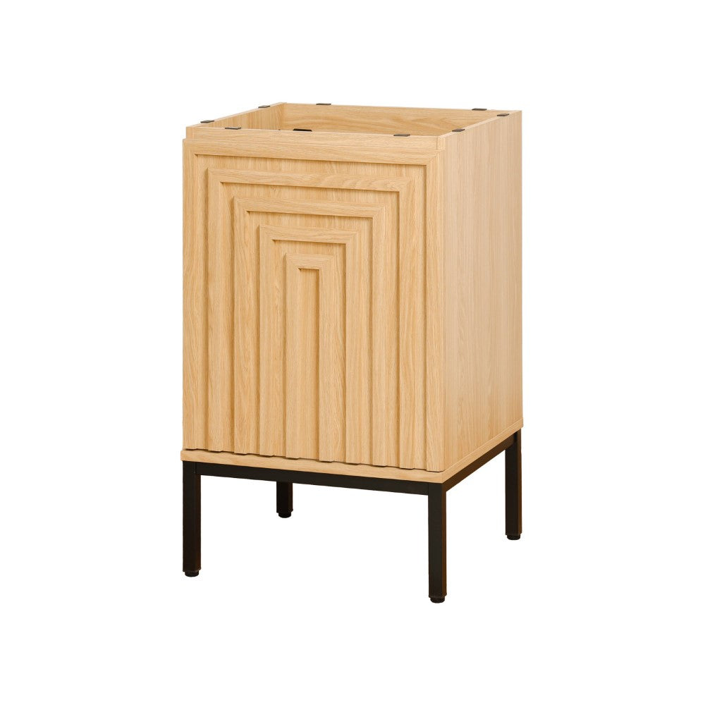 Fjord Geometric Modern Transitional 2-Shelf Bath Vanity Cabinet Only (Sink Basin Not Included)