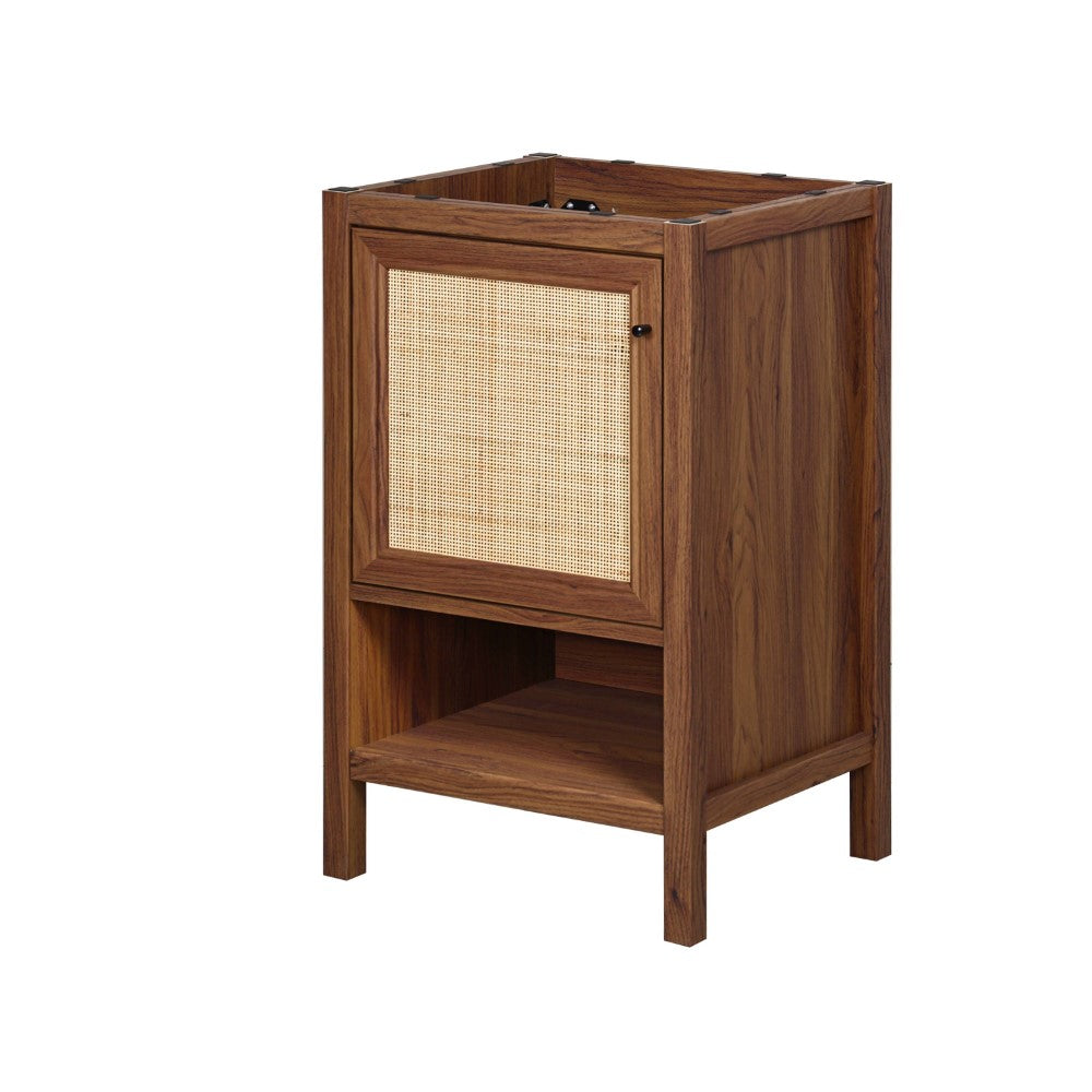 Orchid Rattan Modern Coastal 2-Shelf Bath Vanity Cabinet Only (Sink Basin Not Included)