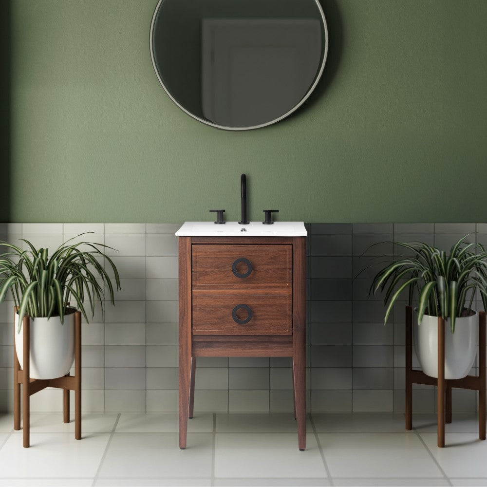 Evara Modern Classic 1-Drawer Bath Vanity Base Only (Sink Basin Not Included)