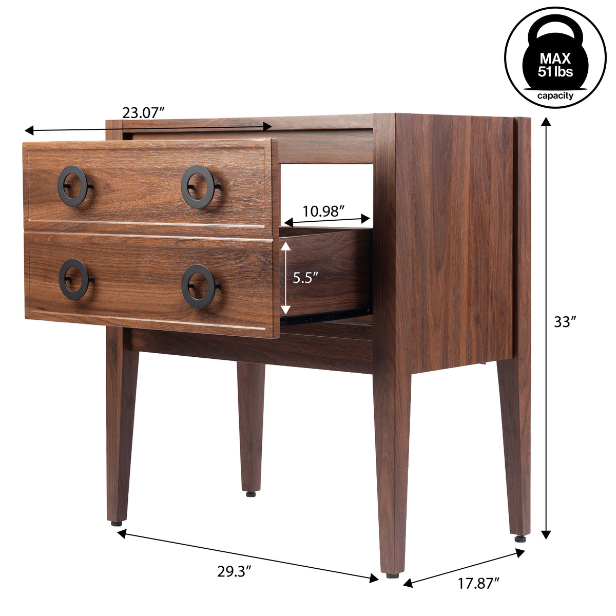 Evara Modern Classic 1-Drawer Bath Vanity Base Only (Sink Basin Not Included)