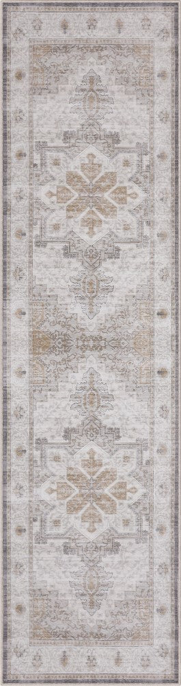 Vintaro Vintage Medallion Border Machine-washable Area Rug