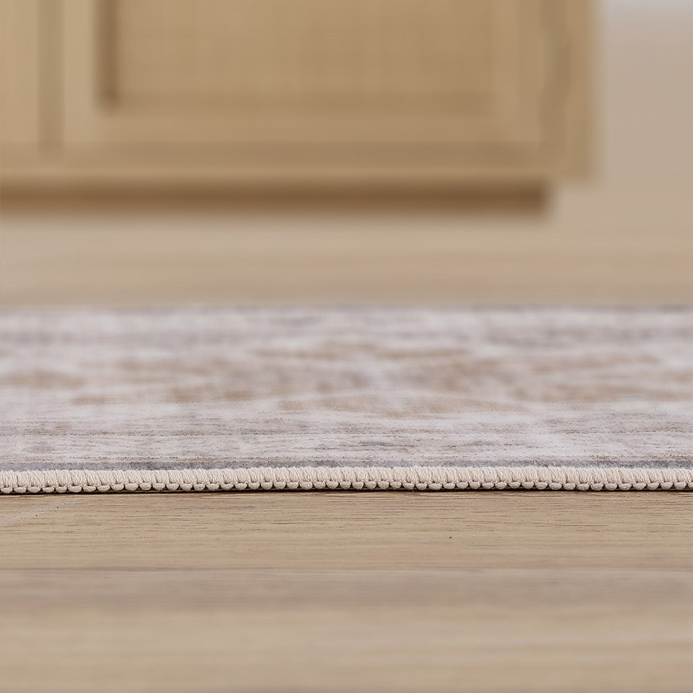 Vintaro Vintage Medallion Border Machine-washable Area Rug