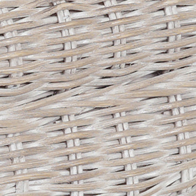 Baxton 19.7" Bohemian Designer Woven Rattan/Wood Vanity Stool
