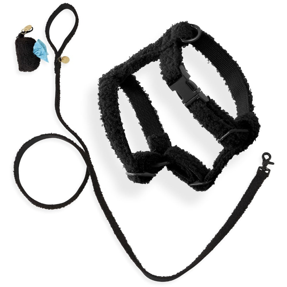 Nand Bouclé Adjustable H Harness and Leash Walk Set with Poop Bag Pouch