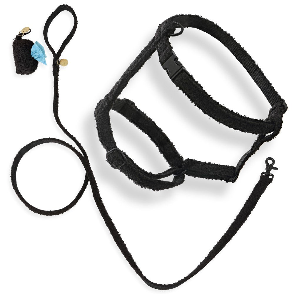 Nand Bouclé Adjustable H Harness and Leash Walk Set with Poop Bag Pouch