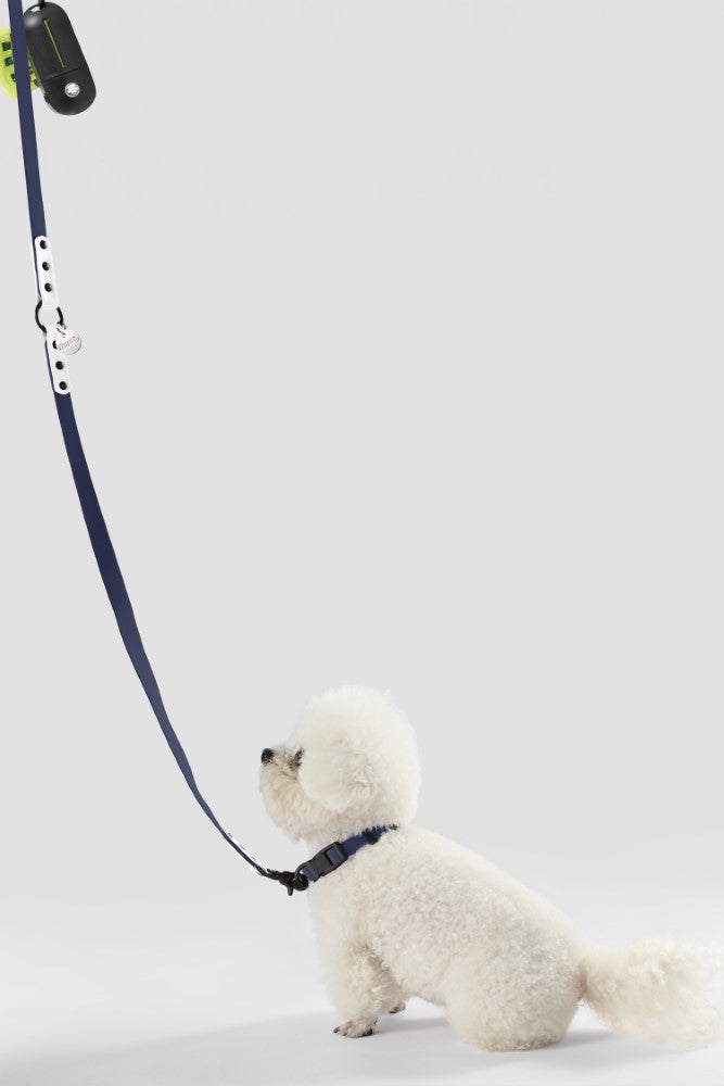 Shri 8FT Adjustable 6-in-1 Waterproof Hands-Free Leash and Collar with LED Flashlight Bag Dispenser and Poop Bag Holder
