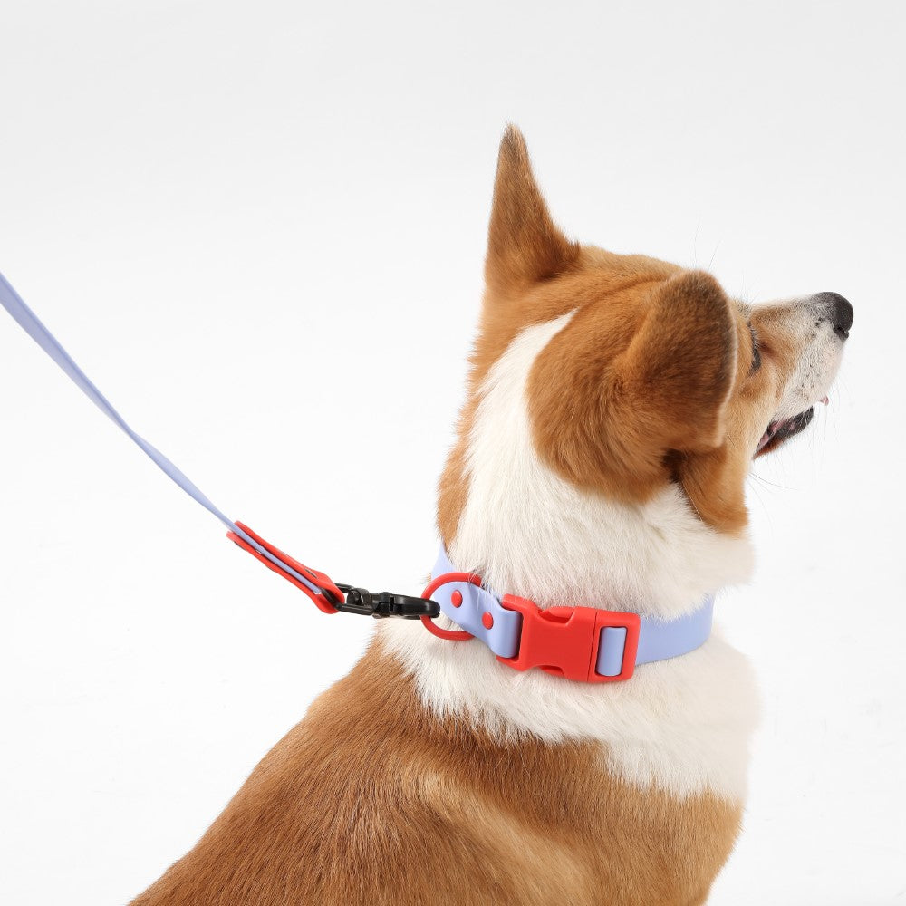 Shri 8FT Adjustable 6-in-1 Waterproof Hands-Free Leash and Collar with LED Flashlight Bag Dispenser and Poop Bag Holder