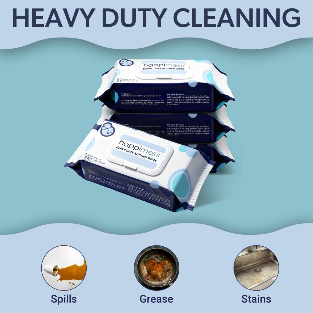 Sequoia All-Purpose Multi Surface Heavy Duty Thick Kitchen Cleaning Wipes, Bleach Free, Extra Strong, Super Moist, Tough on Messes