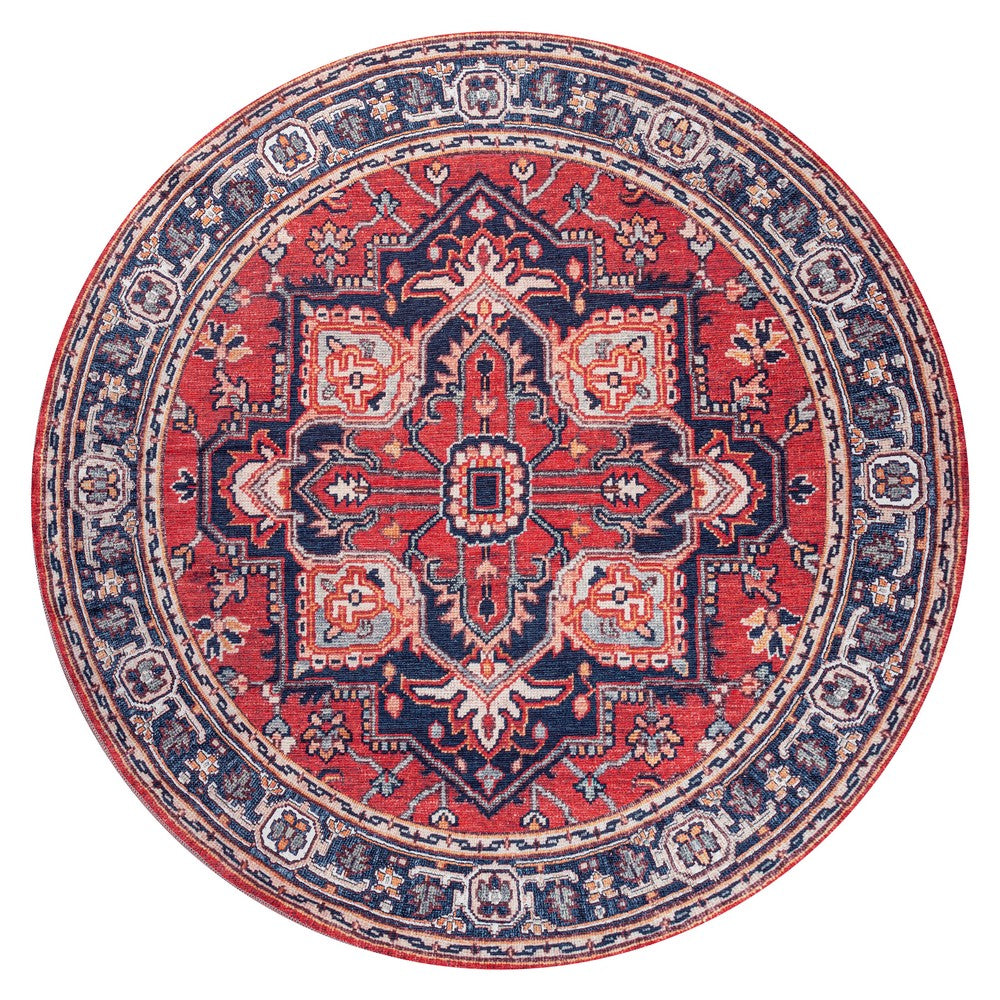 Garza Ornate Large Medallion Washable Area Rug