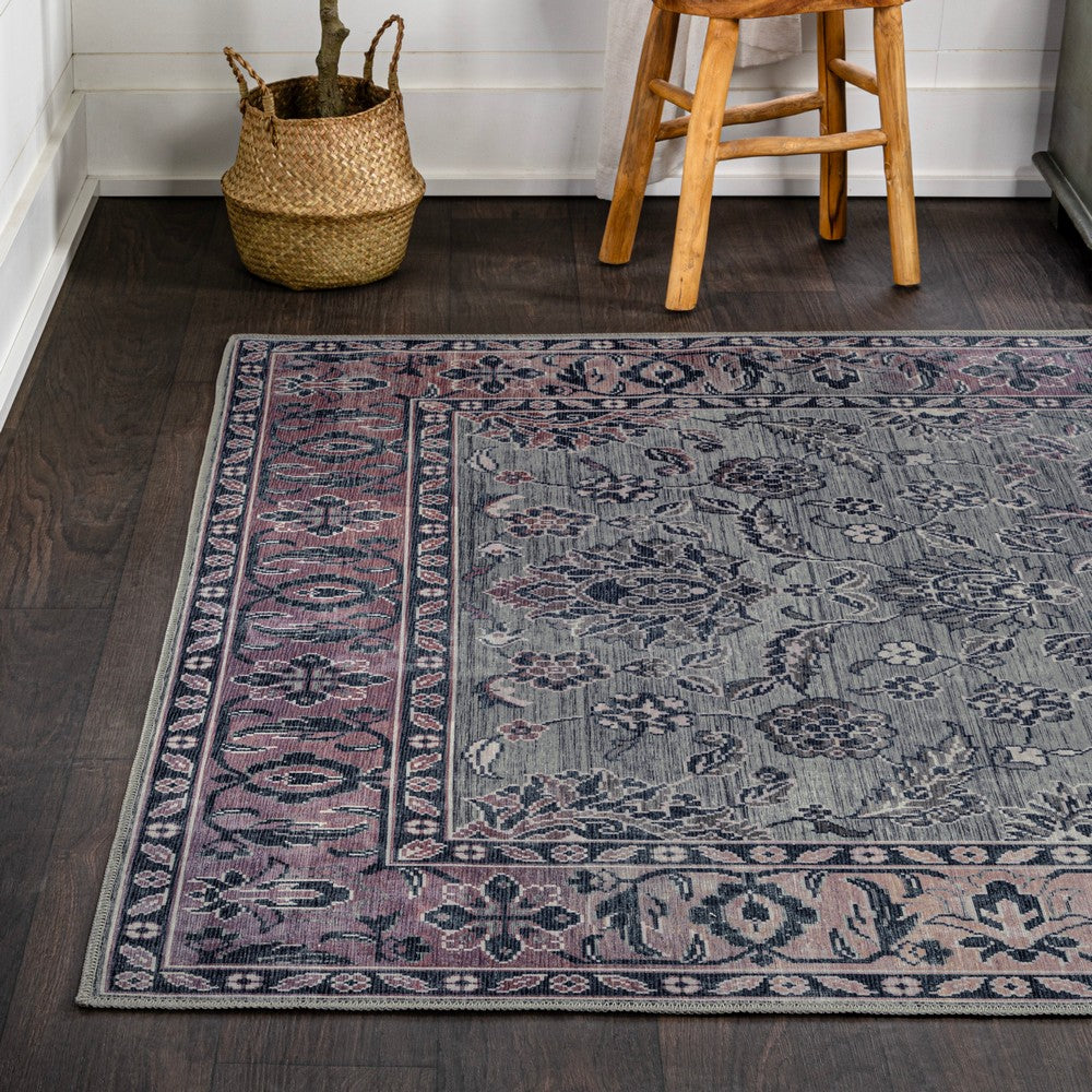 Story ornate Persian All-over Washable Area Rug