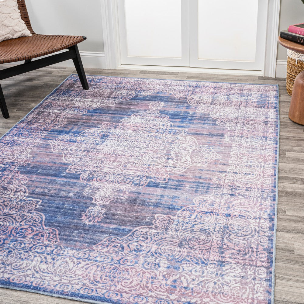 Reedsy bohemian Medallion Washable Area Rug