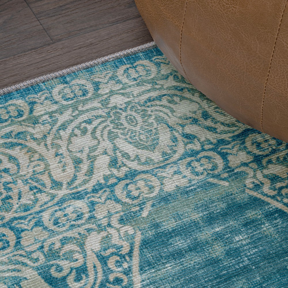 Reedsy bohemian Medallion Washable Area Rug