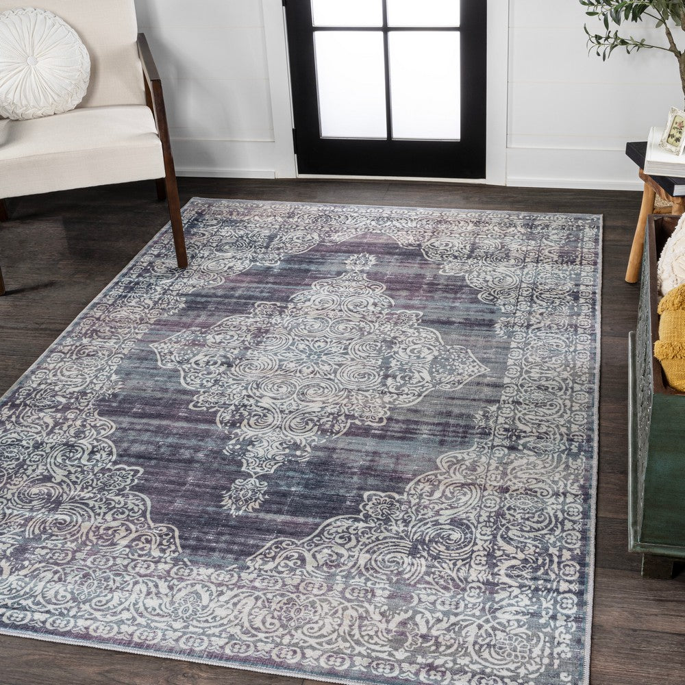 Reedsy bohemian Medallion Washable Area Rug