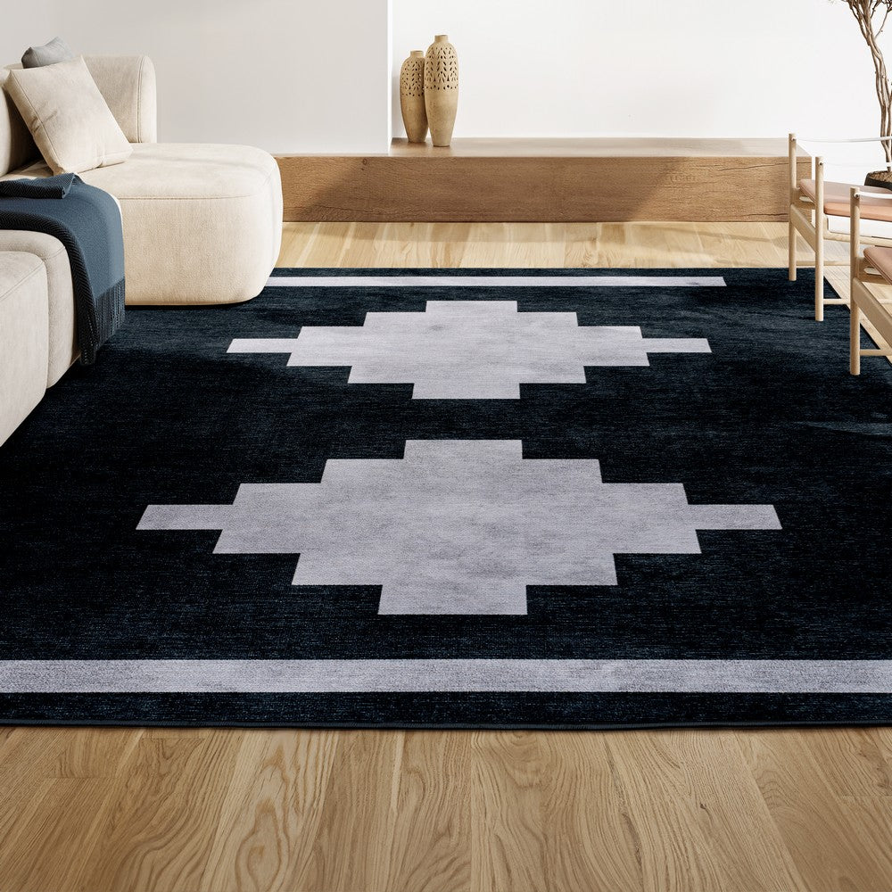 Beatrice Geometric Tribal Medallion Machine-washable Area Rug