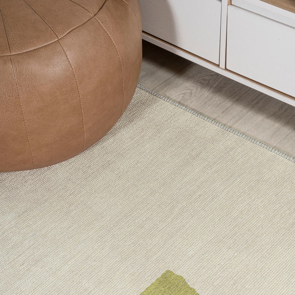 Harley Minimalist Geometric Machine-washable Area Rug