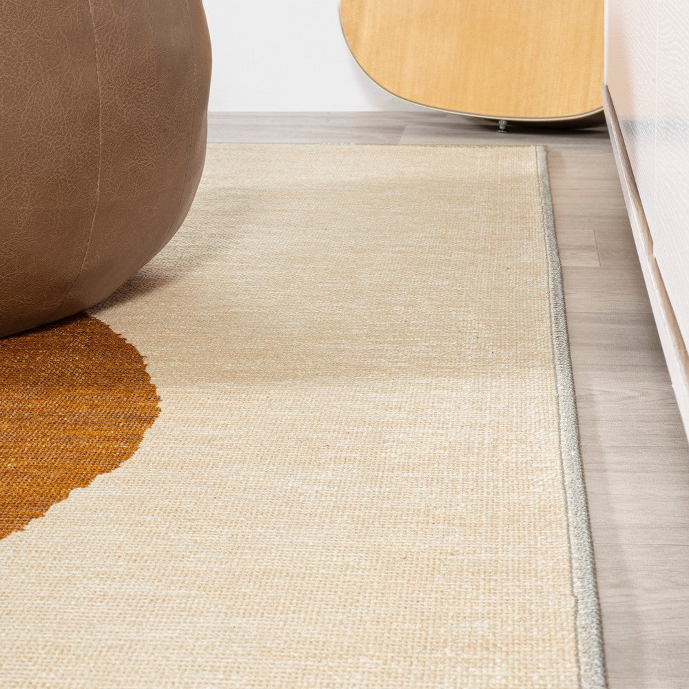 Miles Minimalist Geometric Dot Machine-washable Area Rug