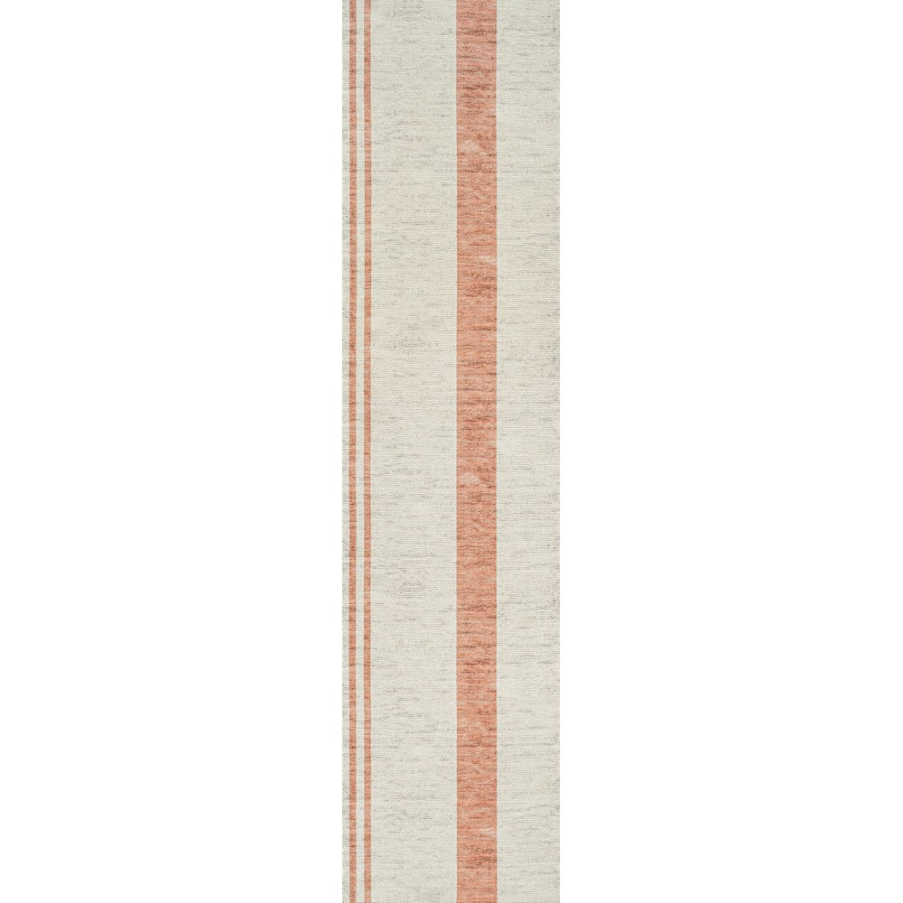 Parker Modern Distressed Stripe Machine-washable Area Rug
