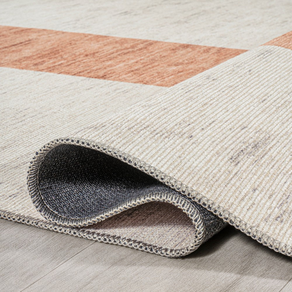 Parker Modern Distressed Stripe Machine-washable Area Rug