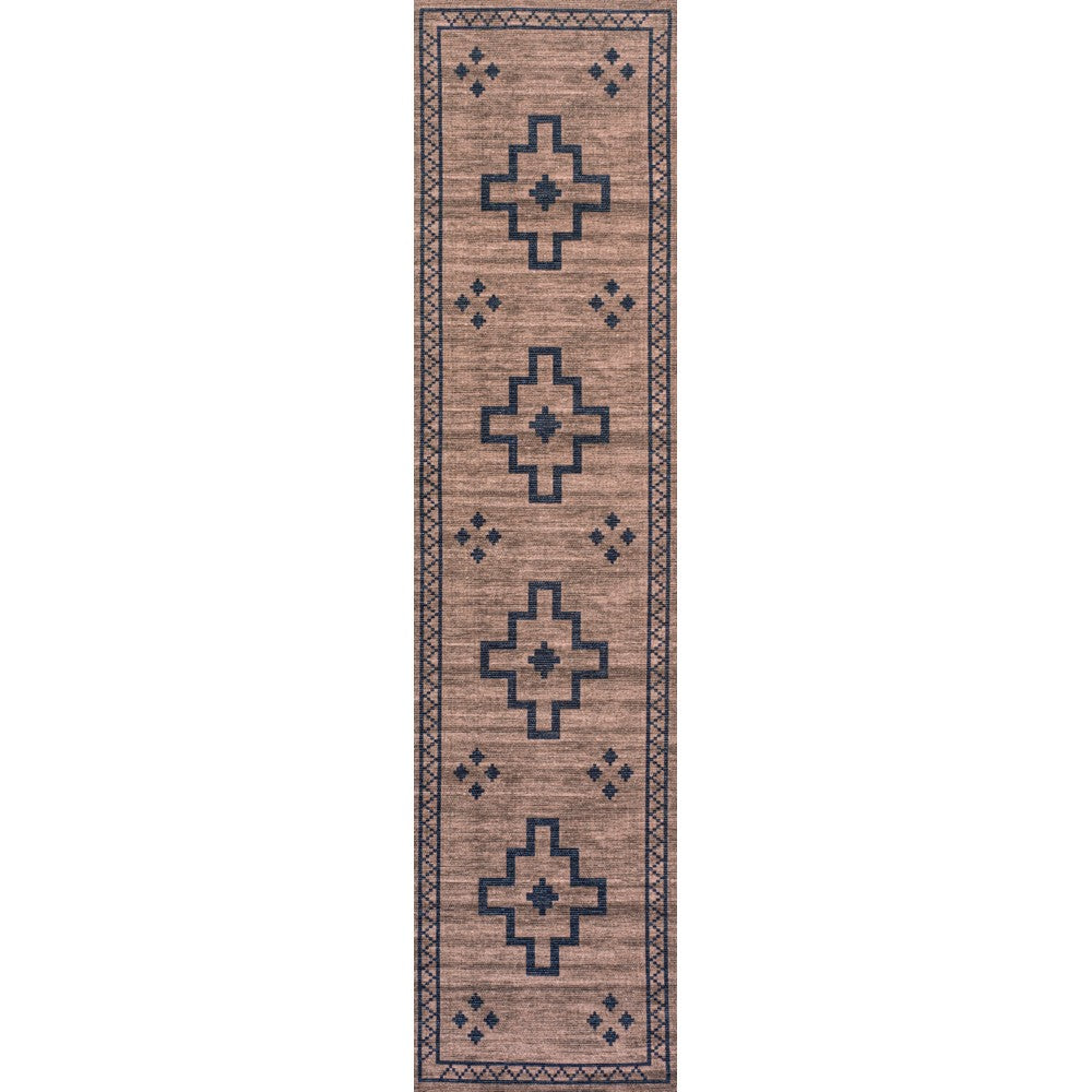 Mona Geometric Medallion Machine-washable Area Rug