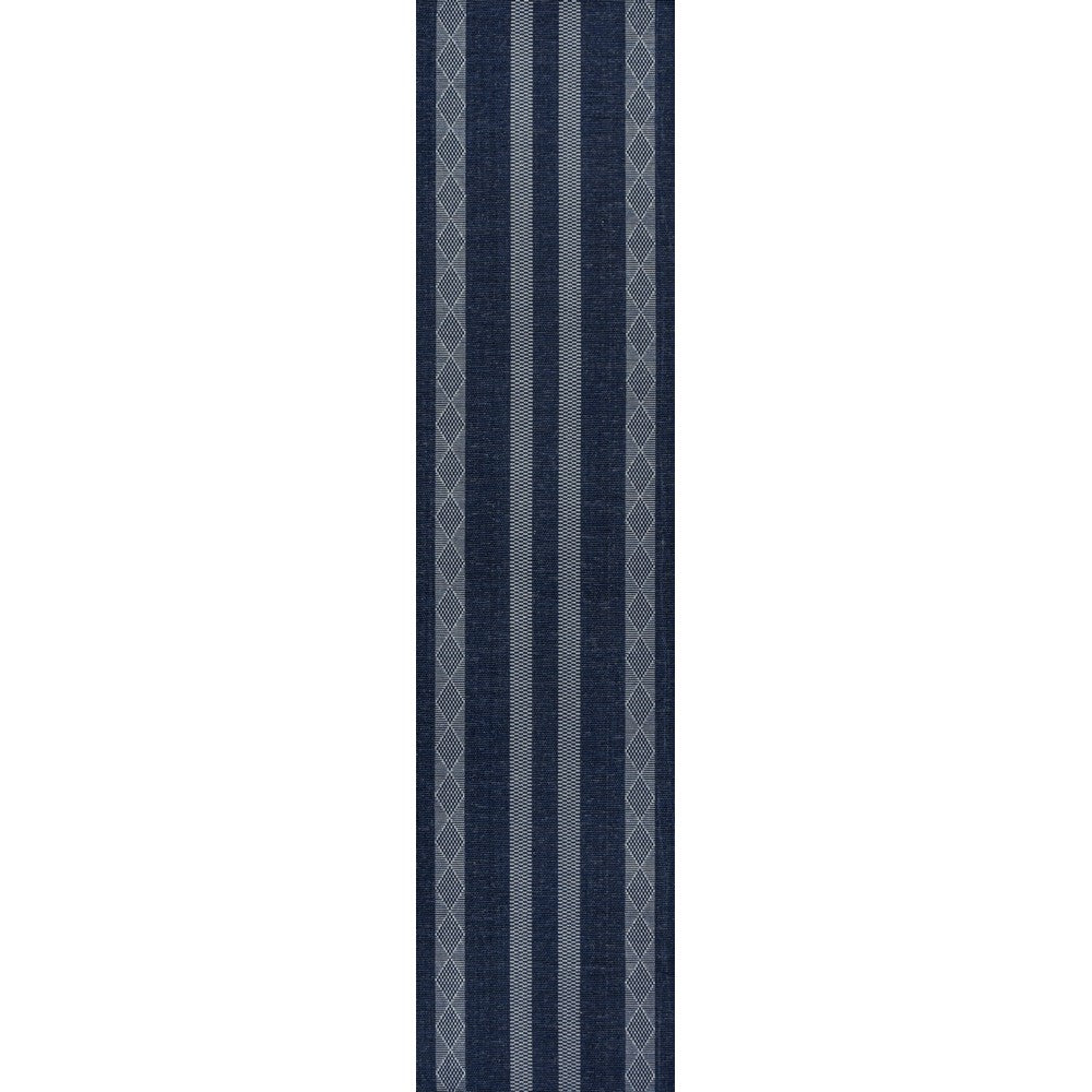 Wallaker Trellis Stripe Machine-washable Area Rug