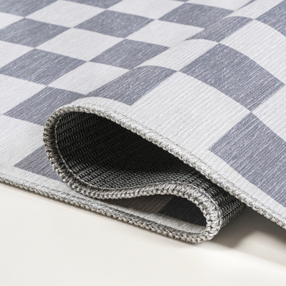 Royale Modern Cottage Checkerboard Washable Area Rug