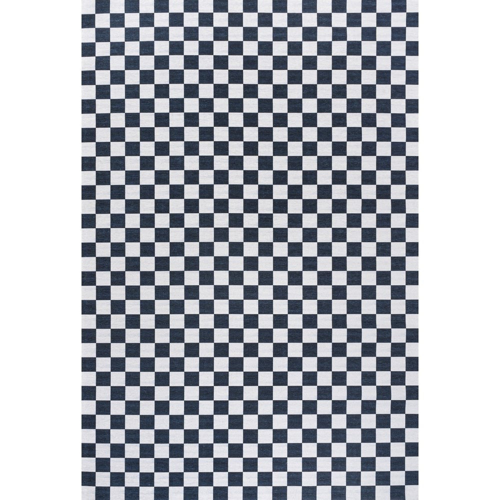 Royale Modern Cottage Checkerboard Washable Area Rug